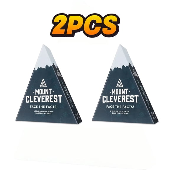 2PCS Mount Cleverest True or false quiz for every one Card Game Toys The Smartest Card Game For Teenagers And Adults,multicolor*2