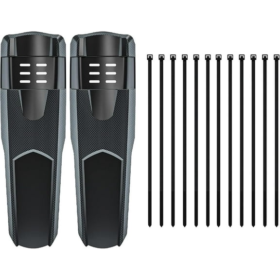 2PCS Mountain Bike Mud Guard, Adjustable Carbon Fiber MTB Fenders -Universal Front or Rear MTB Fender Compatible with 20"/24"/26"/27.5"/29" Mountain Bike Mudguards - Hard Shell