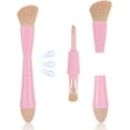 thumbnail image 1 of 2PCS Multi-Tasker 4 in 1 Double Ended Makeup Brush, Contour Powder Brush, Detachable Travel Makeup Brush All in One Makeup Sponge Blending Brush Portable Makeup Brush for Foundation Concealer, 1 of 7