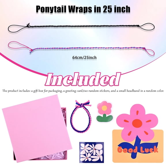 2PCS Multicolor Sport Hair Ties for women, 25 x 2mmlong hair ties Ideal for Activities like Gym, Swimming,Surfing, Exercising, Running, and More.Suitable for wrapping the tail of long horses