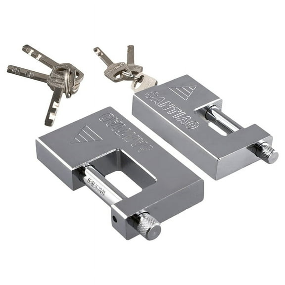 2PCS Multifunctional Padlock Keyed Padlock Waterproof Antirust Anti-Theft Lock Pry Door Lock with 3 Keys