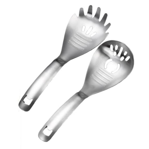 2PCS Multipurpose Grinding Spoon Stainless Steel Kitchen Spoon Garlic Crusher Egg Separator for Kitchen Utensil