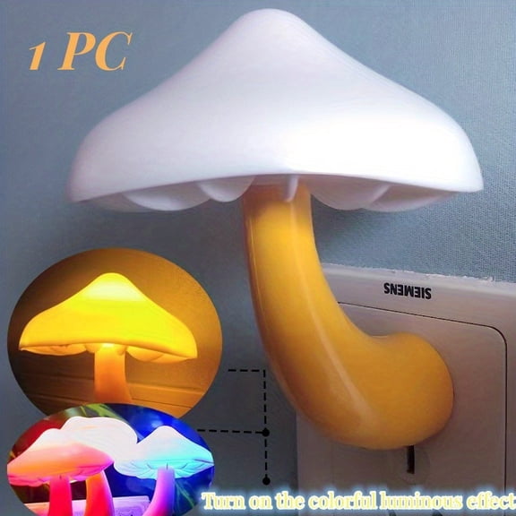 2PCS Mushroom Shape Night Sensor LED Night Light | Fantasy Mushroom World, Automatic Sensor Light Touch, Colorful Changing Colors, Bedside Lamp, Suitable for Ha