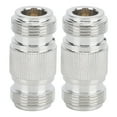 2PCS N Female Double Pass Connector for N Type Male Coaxial Cables