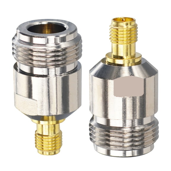 2PCS N Female to RP-SMA Female Adapter RF Coaxial Connector Reverse Polarity SMA Female to N Type Wi-Fi Antenna Cable Convertor for LoRa Antenna HNT Hotspot