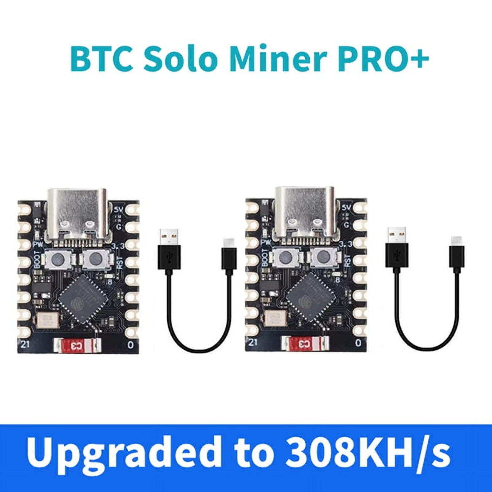 2PCS NMminer BTC Solo Miner PRO+ 308KH/S Hashrate Miner Bitcoin Mini Miner  Mining Miner for Home Office,2 x Miner 2 x Data Cable,Random Color -  Walmart.com