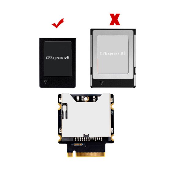 2PCS NVME M-Key M.2 PCIE 4.0 3.0 to CFExpress Type-A High Speed SSD Expansion Board Adapter for PC Ultrabook Card Reader