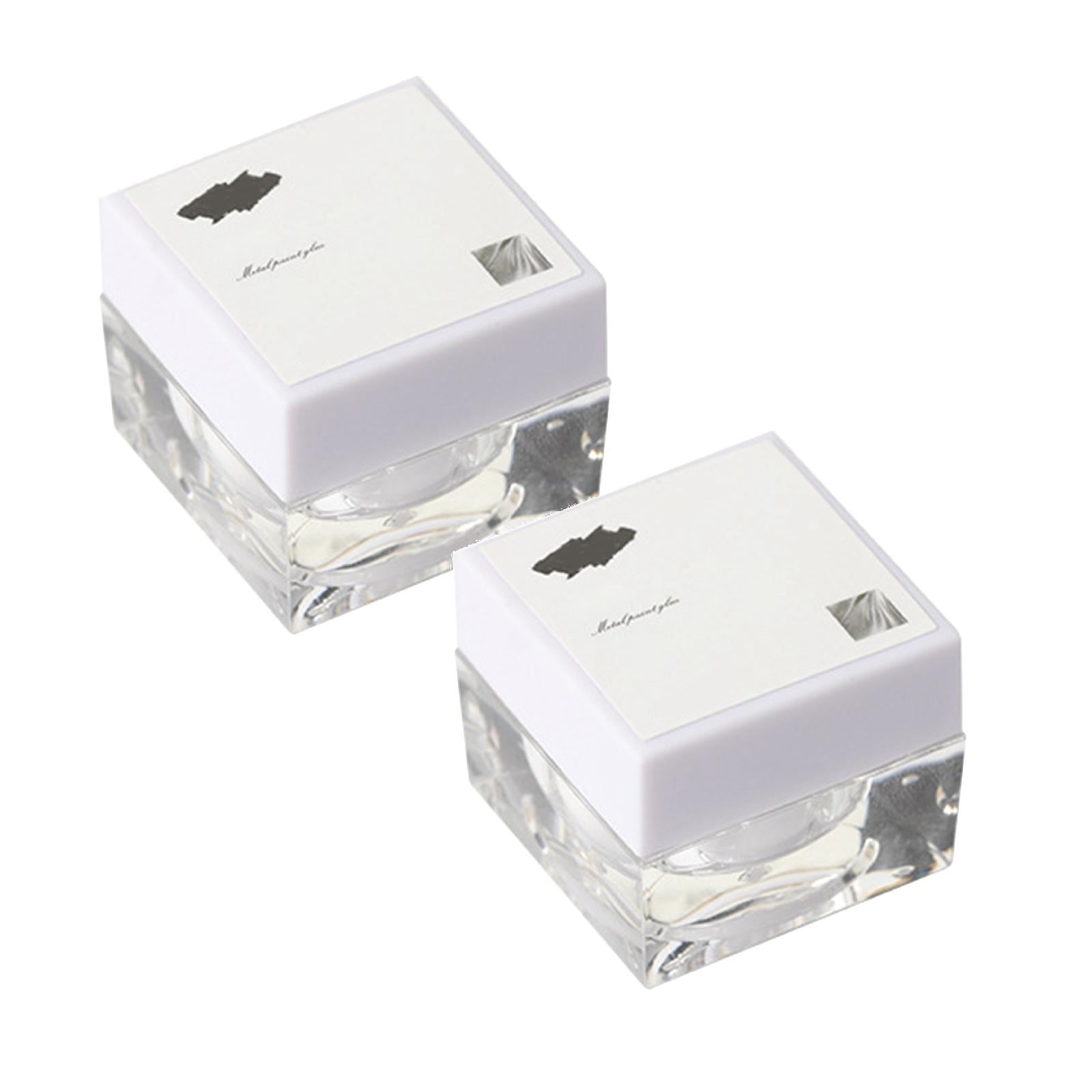 2PCS Nail Art 4 Color Gel Nail Polish Gold Silver Specular Metal Salon