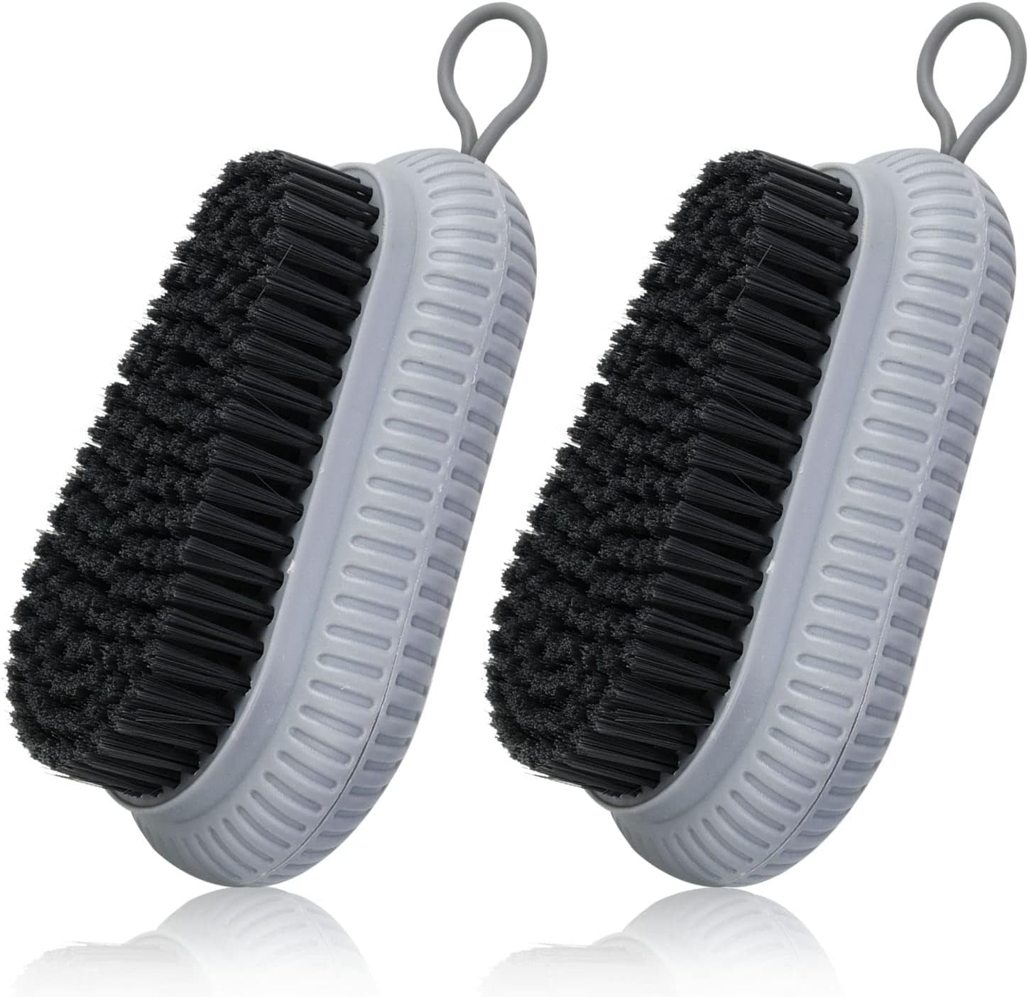 2PCS Nail Brush, Heavy Duty Nail Cleaning Brushes, Fingernail Scrub Brish - Durable Stiff Bristles ABS Handle Toe Finger Tip Scrubbing Dust Brush Toes Hand Wash for Men, Women, Child & Mechanics