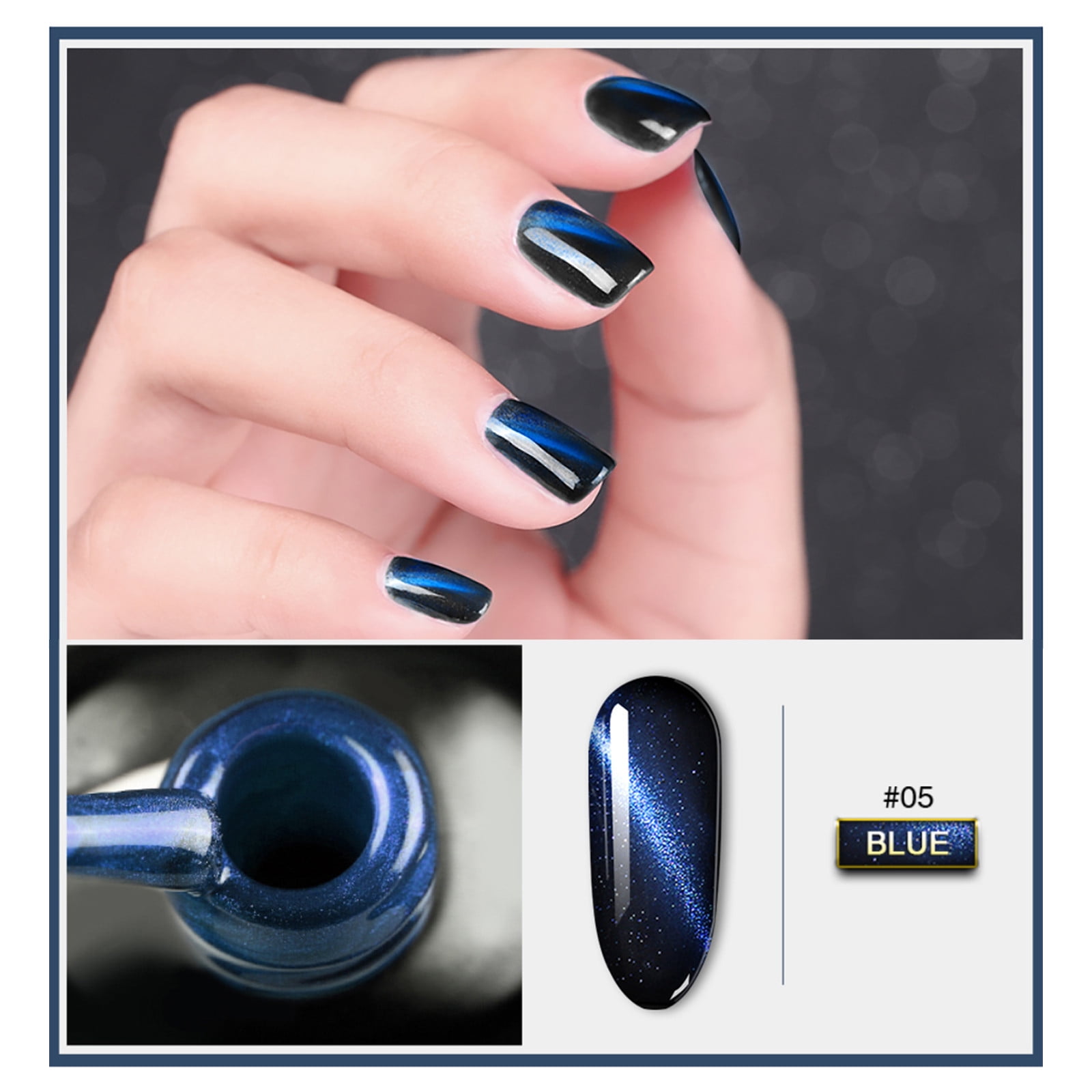 2PCS Nails Eye Top Polish Cat for 1 Bright Coat Shiny Step Gel Nail Pen