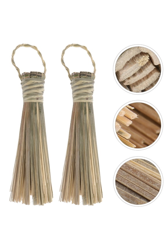 AURARMLET Bamboo Woven Brush Green For Oilproof Restaurant 2Pack