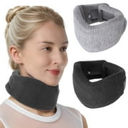 2PCS Neck Braces for Neck Pain, Elastic & Supportive Double-Foam Cervical Collars for Neck Support with Breathable Holes & Adjustable Fastener, Cervical Support Wraps to Stabilize Vertebrae