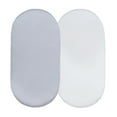 thumbnail image 1 of 2PCS Newborn Baby Mose Basket Sheet Bassinet Sheet Cradle Sheet Pram Bassinet Pads Changing Basket Satin Fitted Sheet Set, 1 of 4