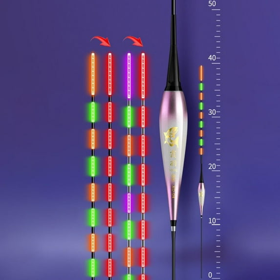 2PCS Night fishing High Quality 2 light Buoy Strike Slip Drift Tube Rock fishing Floats Bobbers Light Float Electronic Fishing float XD04