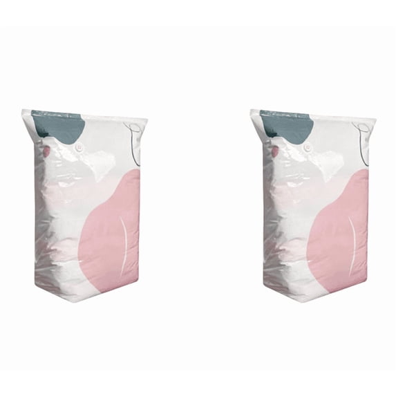 2PCS No-Pump Vacuum Storage Bags, Large Vacuum Storage Compression Bags for Bedding and Clothes, Reusable Space Saver Bags with Seal Closure (Big)