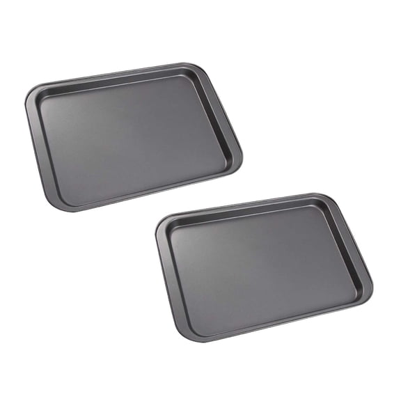 2PCS Nonstick Cookie Sheet Pans Quality Kitchen Cooking Nonstick Baking Trays With Coating Inside And Outside B Utility