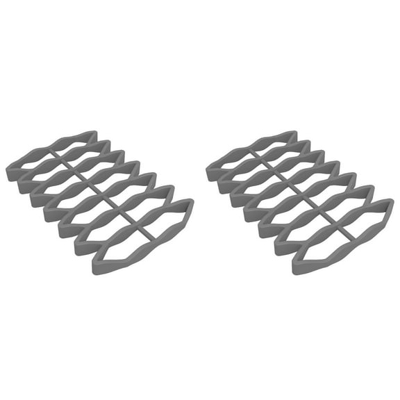 2PCS Nonstick Silicone Roasting Rack - Turkey Cooking Rack for Oven Baking, Heat Resistant Roast Rack for Even Cooking, Easy Clean Roasting Pan Accessory for Grilling & More