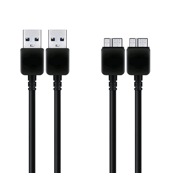 2PCS Note 3 Cables (2PCS 1M BLACK)
