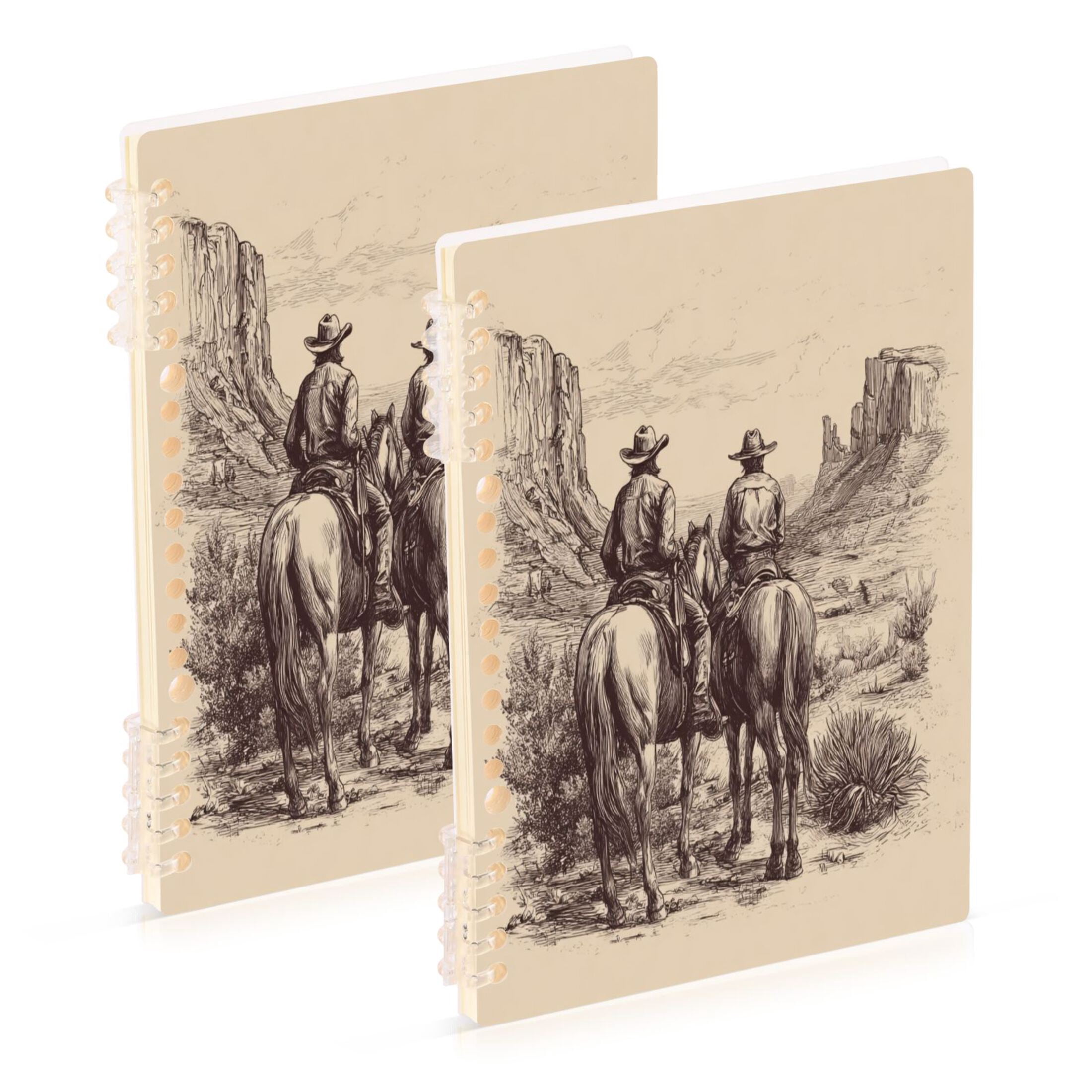 2PCS Notebook 8.3x5.7x0.4 Inch Journey Note Diary Hardcover Notebook 60 ...