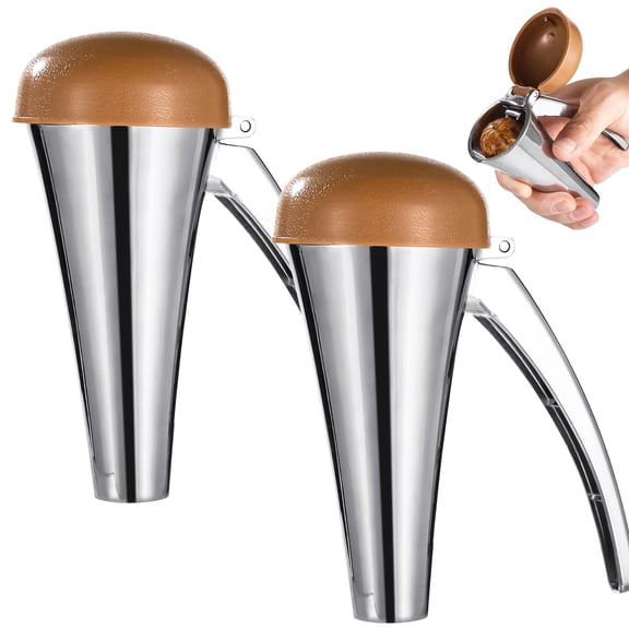 2PCS Nut Cracker with Splash-Proof Lid, Heavy Duty Zinc Alloy Nut Cracking Tool, Long Leverage & Spring Return Design, Safe and Clean Nutcracker for Walnuts, Pecans, Macadamia, Brazil Nuts