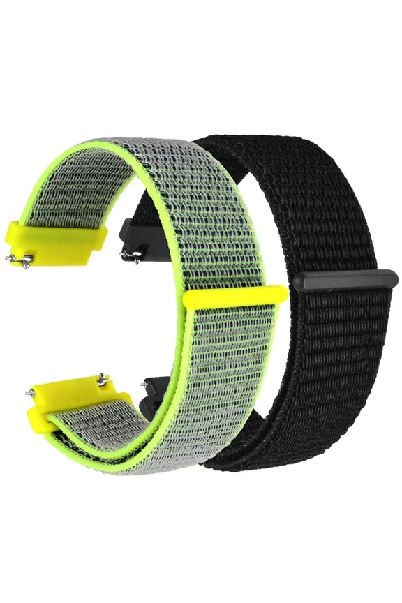 2PCS Nylon Watch Strap For Smart Watch 18mm 20mm 22mm Bracelet Belt For Men Women With Hook And Loop Fastener Watchband