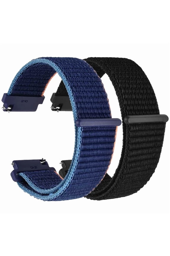 2PCS Nylon Watch Strap For Smart Watch 18mm 20mm 22mm Bracelet Belt For Men Women With Hook And Loop Fastener Watchband