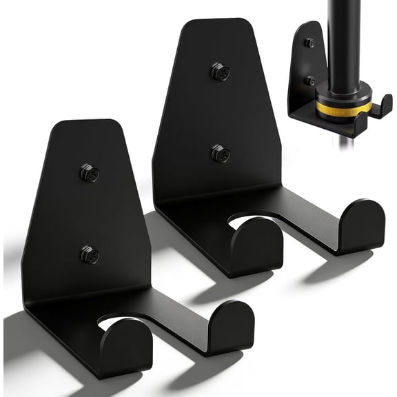 2PCS Olympic Barbell Holder, Wall Mounted Dumbbell Rack Storage Vertical Hanging Barbell Racks for Squat Rack, Home Gym and Garage with Screws