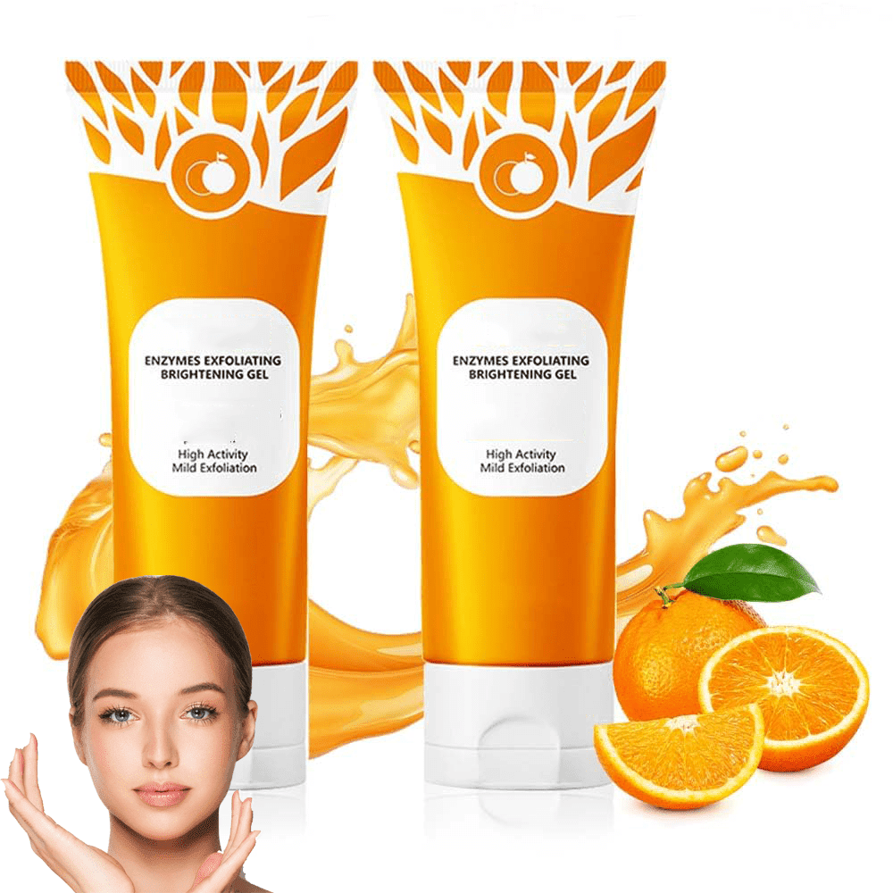 Natürliches Orange Peeling Gel – Für Tiefenreinigendes Gesichts-Peeling, Mit Fruchtextrakten, Für Alle Hauttypen