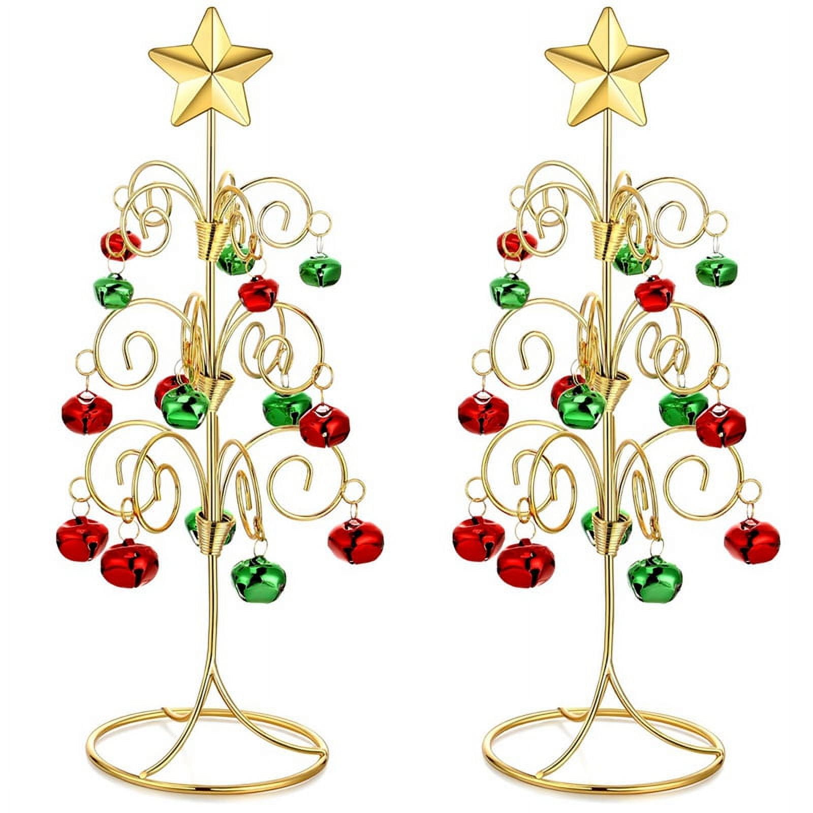 2PCS Ornament Display Tree Tabletop Metal Holder Hanger Wire Hook