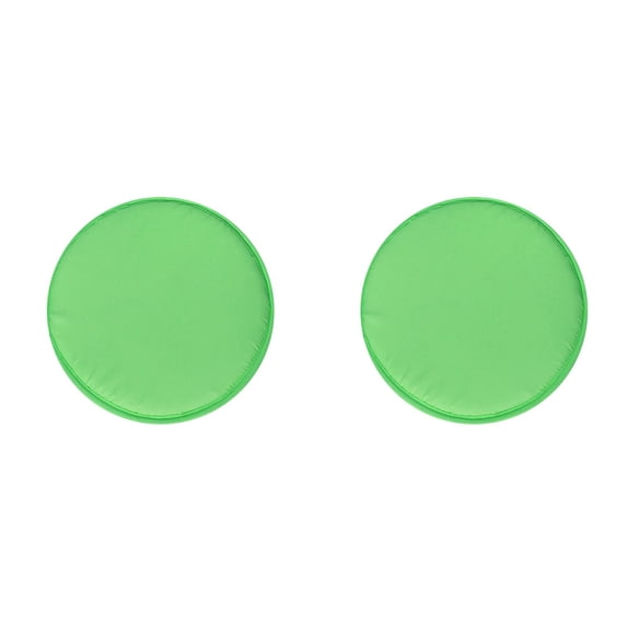 2PCS Outdoor 11.8-inch Round Reversible Seat Cushion, polyester(Green)