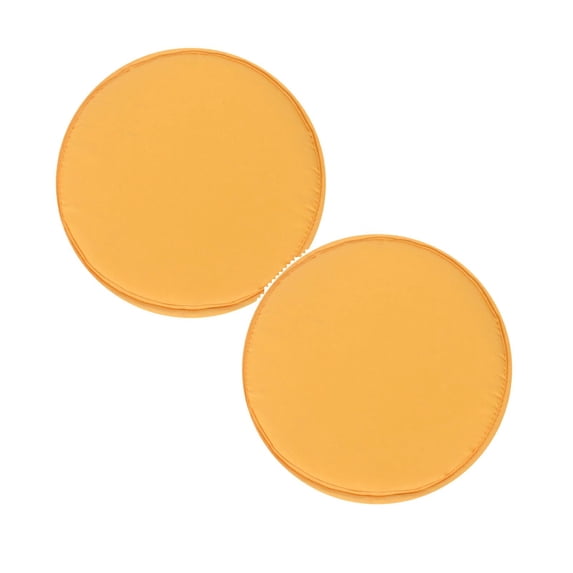 2PCS Outdoor 11.8-inch Round Reversible Seat Cushion, polyester(Orange)