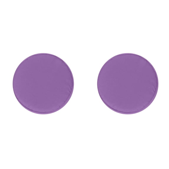 2PCS Outdoor 11.8-inch Round Reversible Seat Cushion, polyester(Purple)