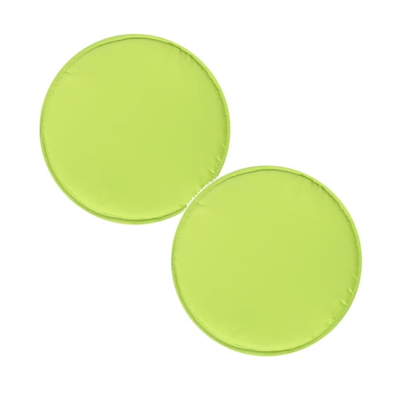 2PCS Outdoor 11.8-inch Round Reversible Seat Cushion, polyester(Yellow)