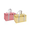 thumbnail image 1 of 2PCS Outdoor Large Capacity Camping Picnic Bag (Check Set), Insulated Food Delivery Bag for Hot & Cold Meal, Large Grocery Plaid Tote Insulation Bag for Catering, Pizza Warmer, Insulated Grocery Bags, 1 of 8
