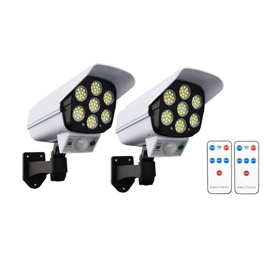 2PCS Outdoor Solar Ligths 77Led PIR Motion Sensor Lamp Simulation Camera Solar Wall Light Waterproof Garden Decor Lights