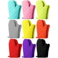 thumbnail image 1 of 2PCS Oven Mitts Quilted Terry Cloth Lining Heat Resistant Kitchen Gloves Thick Hot Polyester Cotton Oven, 1 of 7