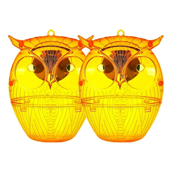 2PCS Owl-Shaped Outdoor Insect Traps - Decorative Wasp & Fly Catcher with Dual Entry, Weatherproof Design (380g)
