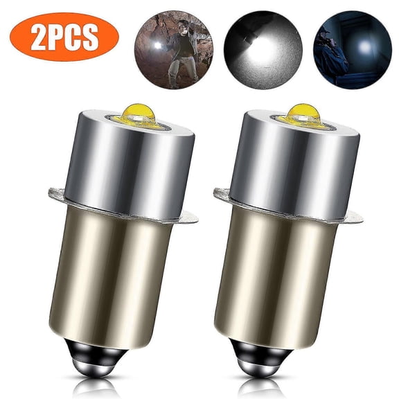 2PCS P13.5S DC6V-24V LED Upgrade Bulbs White Maglite Cell Flashlight 6500K 3W