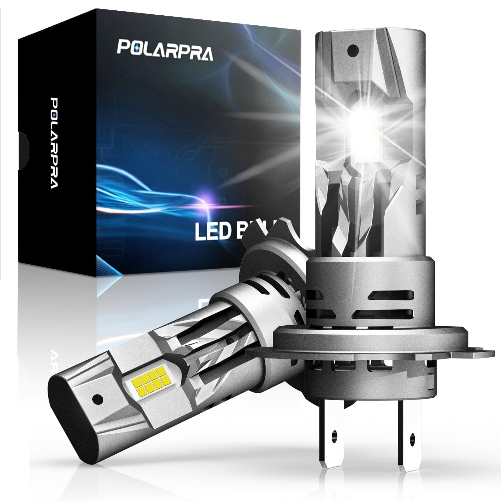 2PCS POLARPRA H7/H18 7535 LED Headlight Bulbs - 20000 Lumen, 600% ...