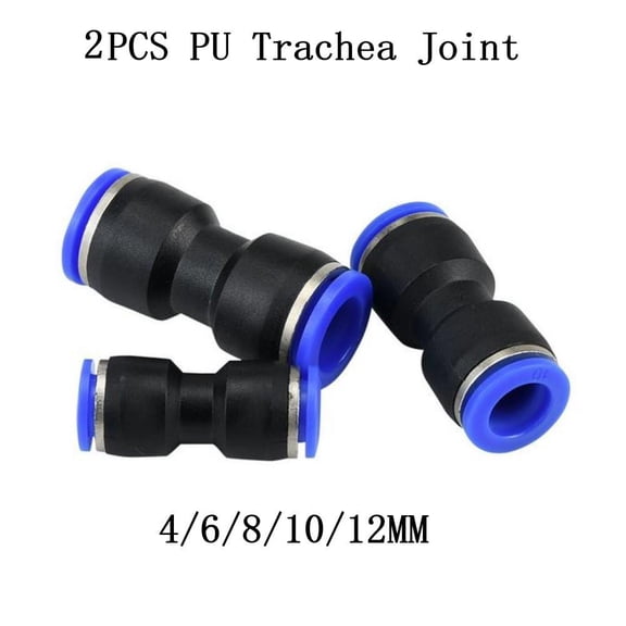 2PCS PUSH IN EQUAL STRAIGHT CONNECTORS PUSH FIT METRIC & IMPERIAL SIZES