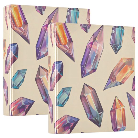 2PCS PVC Hard D-Ring 3 Hole Folder Multifunctional Writing Board File Binder Colored Stone