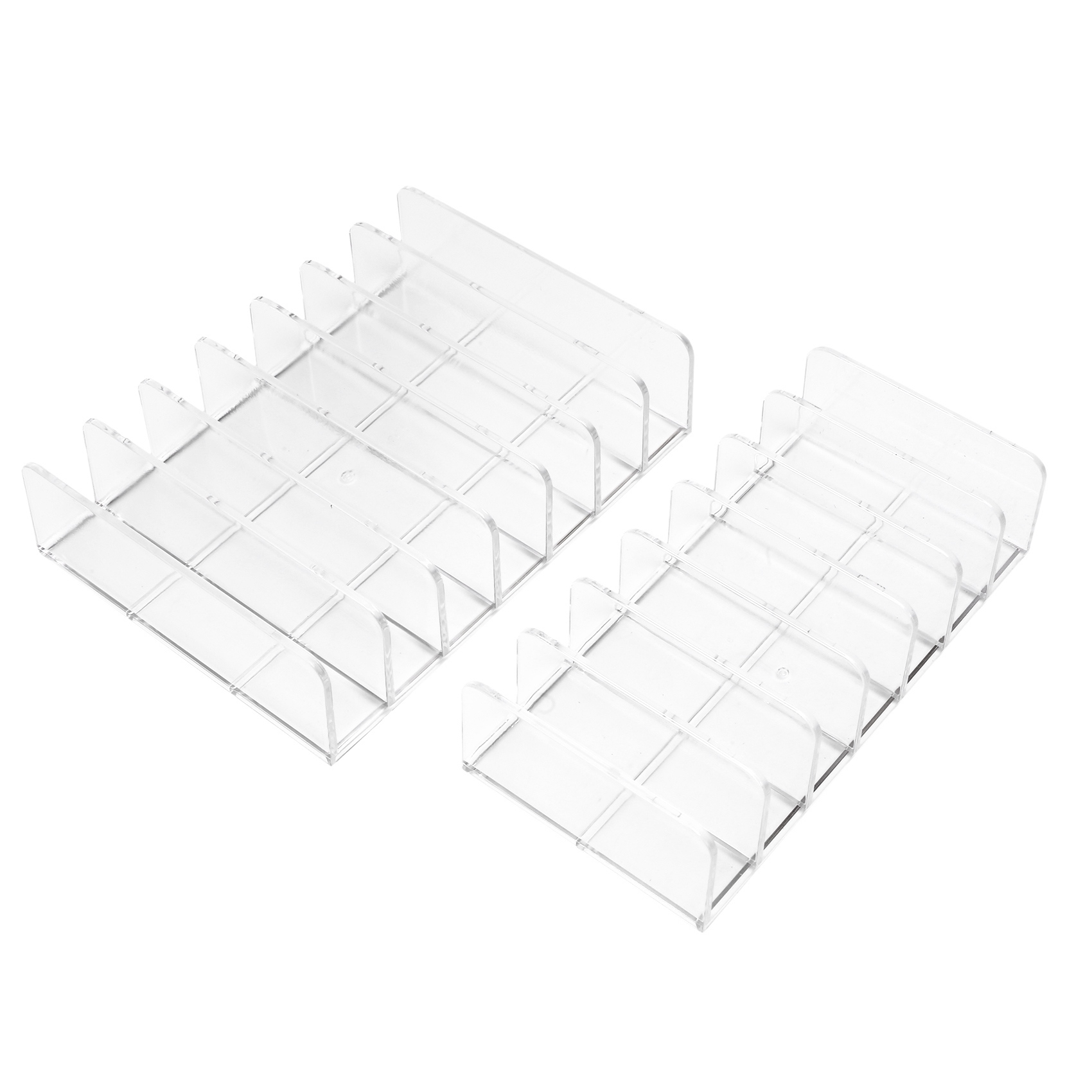 2PCS Palette Organizer,Acrylic Makeup Pallet Organizers 7 Sectons