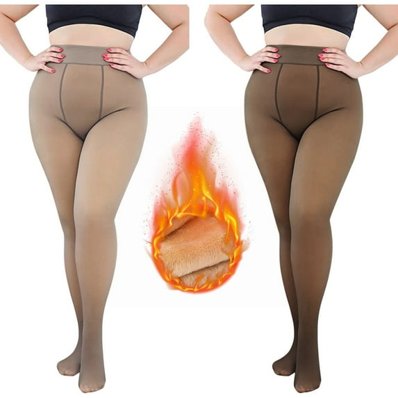 2PCS Pantyhose Black Nylon 2 Women's 380G Stockings Stockings Size Pantyhose Fake Of Through Plus Pairs Bottoming Meat Tights