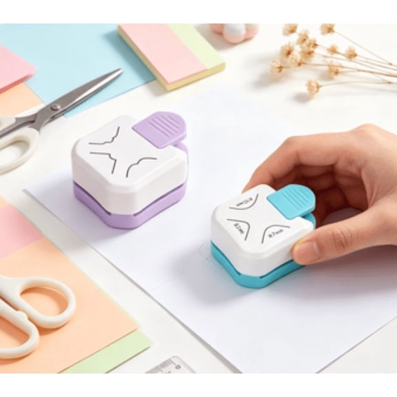 2PCS Paper Corner Rounder, Corner Punch 3 in 1 (R4/R7/R10mm) Corner Cutter for Card Making, Laminate, Cardstock, Scrapbooking and Paper Crafts, Business Cards