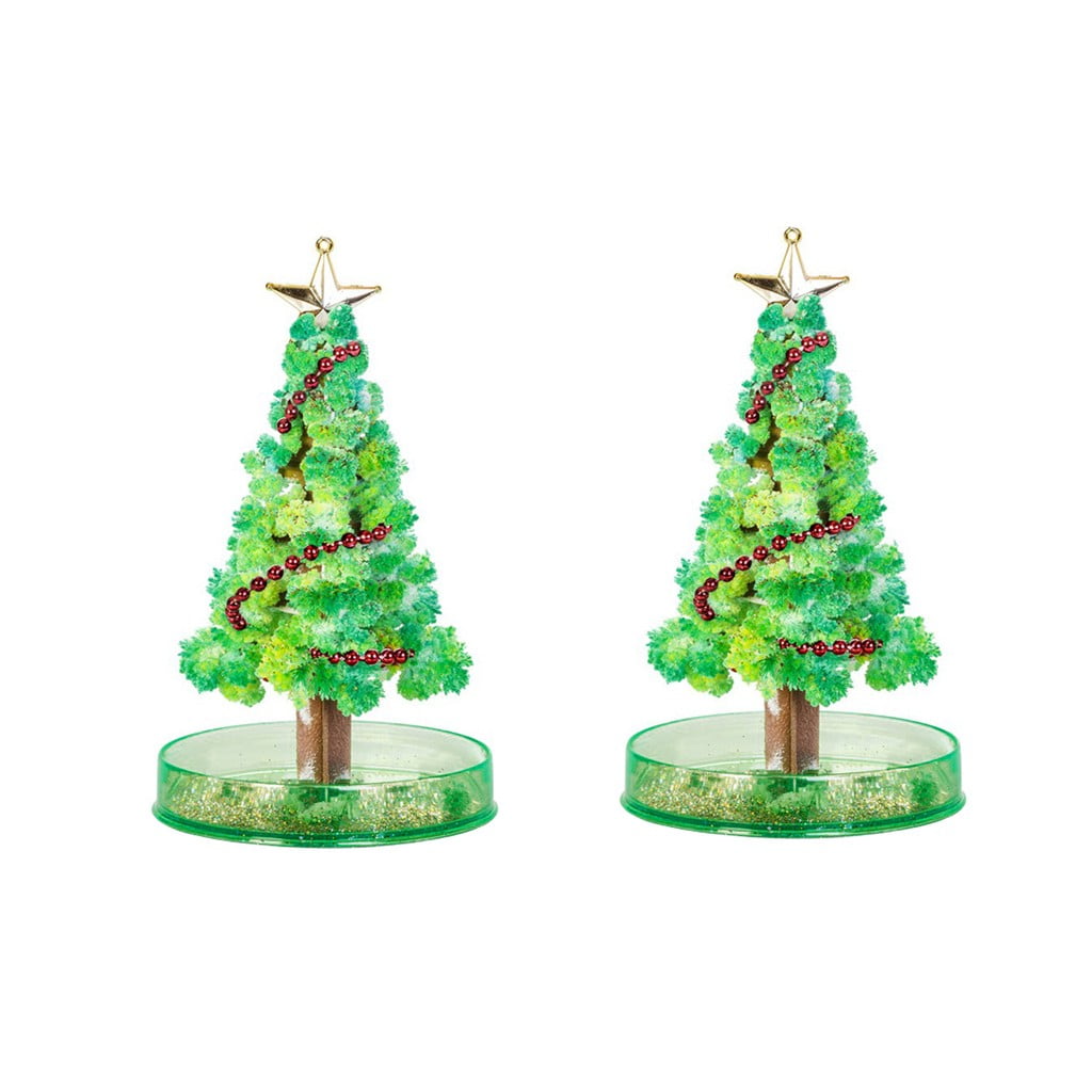 2PCS Paper Tree Magic Tree Toy Boys Girls Novelty Xmas Gift Christmas