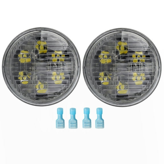 2PCS Par36 Front LED Tractor Work Light, 4.5'' 18W Sealed Beam IP67 Waterproof For Chopper, Tractor, ATV, Aircraft, Farm Machinery Light Replacement AF3892R, AT25451, RE336111, RE285628, RE561116