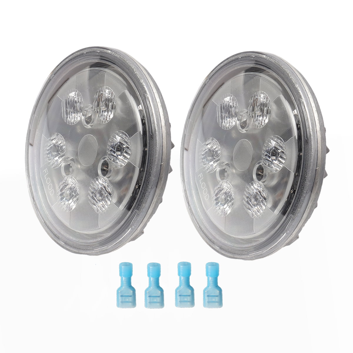 2PCS Par36 LED Tractor Lights Round Flood Beam LED Work Light 12V Lamp ...