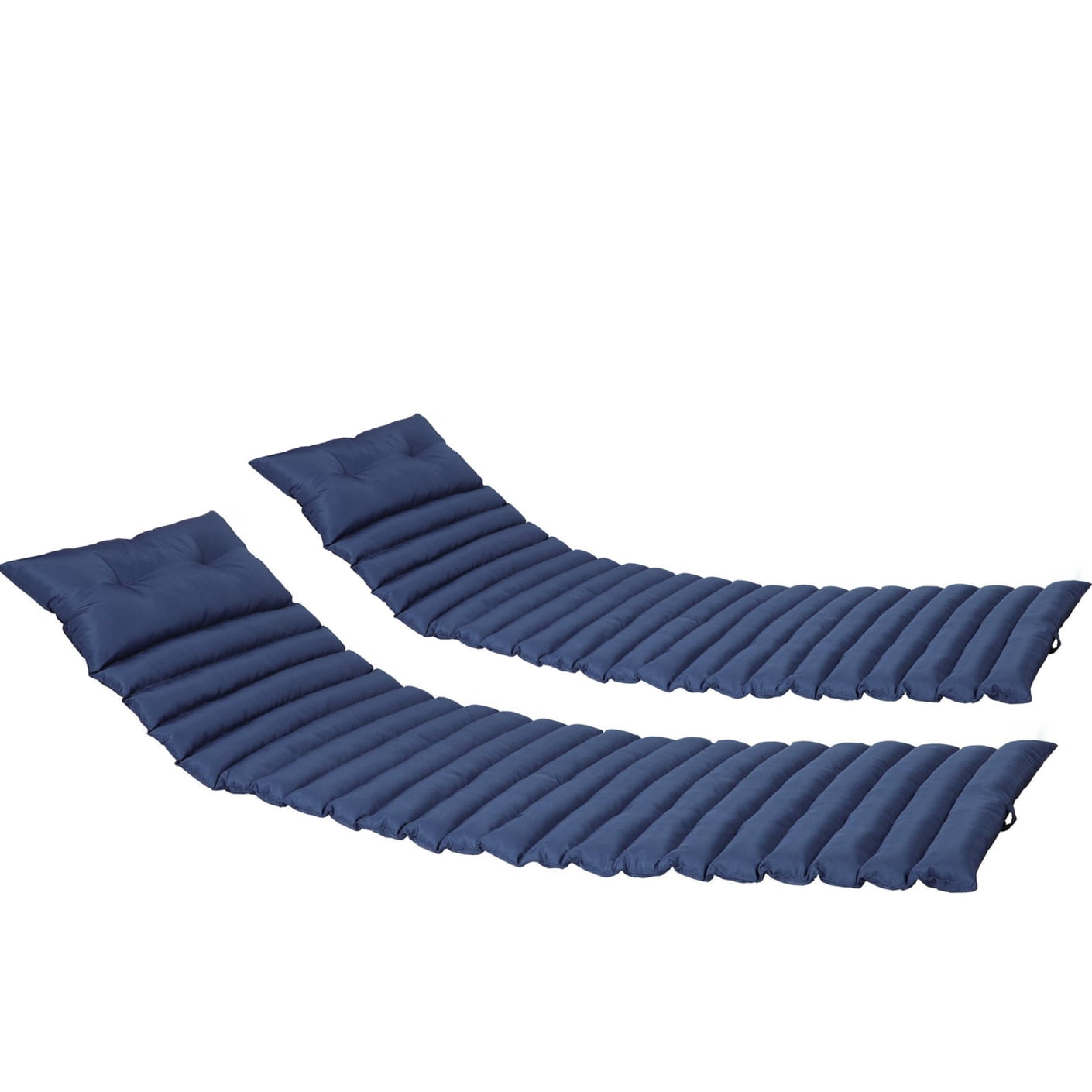 2PCS Patio Furniture Cushion 72.83 x 23.62 x 2.36 Inch Outdoor Chaise Lounge Cushion Cushions Outdoor Furniture for Lawn Pool Beach Dark Blue Solid Walmart