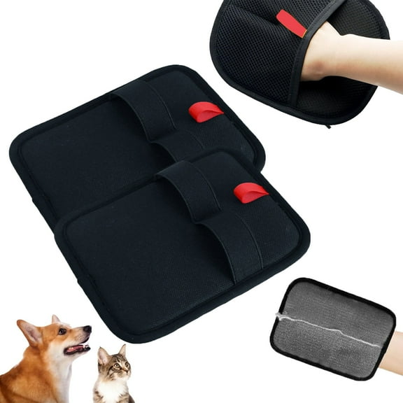 2PCS Pet Hair Removal Glove, 2025 New Reusable Double Sided Pet Hair Remover Mitt, for Couch, Furniture, Carpet, Curtain