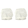 thumbnail image 1 of 2PCS Pet Mesh Face Guard Snood for Small Dogs Cats, Anti Eating Protective Head Net Prevents Thorns Foxtails Sticks, White*2 2 Pack, 1 of 5